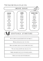 Aperçu - Feuilles d'exercices - SPRING / PRINTEMPS – Écriture créative en anglais (Spring Writing Prompts, niveau 5e+) - Page 1