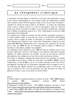 Aperçu - Feuilles d'exercices - CLIMATE CHANGE / CHANGEMENT CLIMATIQUE - Médiation & Anglais - Environnement (Global Warming) - Page 1