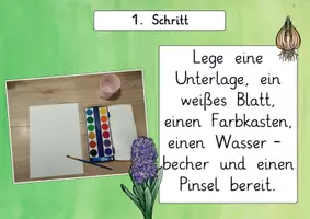 Vorschau - Präsentationen/Tafelbilder - Frühblüher: Kunstprojekt Hyazinthe (Basteln & Malen) - Kunst - Kl. 1/2 - Seite 3