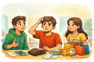 Vorschau - Stundenentwürfe - Mein Geld – meine Verantwortung?! Einstieg in den Umgang mit Geld! Lernsituation mit Zusatzmaterial (Tafelbild und Erweiterungsaufgaben in 2 Niveaustufen)! - Deckblatt