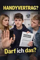 Vorschau - Stundenentwürfe - Handyvertrag mit 16? – Rechts- und Geschäftsfähigkeit im Alltag! Lernsituation inklusive Zusatzmaterial: 2 Tafelbilder! - Deckblatt