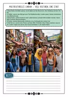 Vorschau - Arbeitsblätter - London - Diversität - verschiedene Kulturen - Multikultur - multimulti - Merkmale - Chancen und Herausforderungen - Arbeitsblätter mit Lösungen (Klasse 8 9 10 11) - Deckblatt