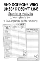 Vorschau - Arbeitsblätter - Free Time Activities / Hobbies – Find Someone Who | differenzierte Speaking Worksheets Englisch 5.–6. Klasse - Seite 1