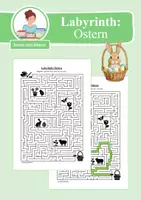 Vorschau - Arbeitsblätter - Labyrinth: Ostern - Logisches Denken fördern! - Deckblatt