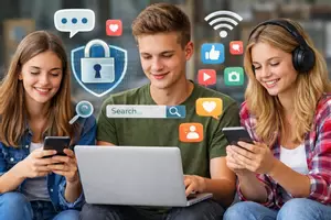 Vorschau - Stundenentwürfe - Medien überall – aber gehen wir verantwortungsvoll damit um? Unser Nutzungsverhalten im Bereich Print- und digitaler Medien! Lernsituation mit Zusatzmaterial (Tafelbild und Erweiterungsaufgaben in 2 Niveaustufen)! - Deckblatt
