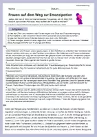 Vorschau - Arbeitsblätter - Industrialisierung- Frauen auf dem Weg zur Emanzipation - Seite 1