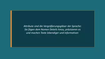 Vorschau - Stundenentwürfe - Das Attribut – Wissenscheck & Lernzielkontrolle | Adjektiv‑, Genitiv‑ & Präpositionalattribute – Deutsch Sekundarstufe I - 6./7. Klasse / Schulstufe - Seite 2