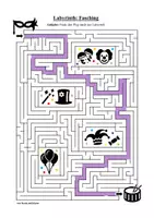 Vorschau - Arbeitsblätter - Labyrinth: Fasching & Karneval & Fastnacht - Logisches Denken fördern! - Seite 2