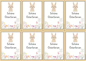 Vorschau - Bildkarten - Osterferien Grußkarten (4 Varianten) - Seite 1