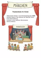 Vorschau - Text - Märchen: Dornröschen (Skript für Theater) - Deckblatt