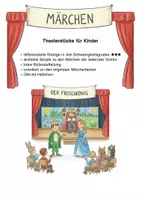 Vorschau - Text - Märchen: Froschkönig (Skript für Theater) - Deckblatt