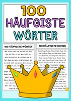 Vorschau - Poster - 100 häufigste Wörter - Nomen, Verben, Adjektive - Deckblatt