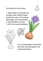 Vorschau - Mal- und Bastelvorlagen - Basteln Fensterbild Krokus Frühling - Seite 1