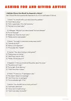 Vorschau - Arbeitsblätter - Asking for and giving Advice: Overview/Exercises (B1) - Seite 1
