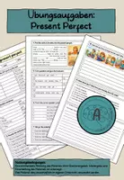 Vorschau - Arbeitsblätter - Übungsaufgaben Present Perfekt mit Lösungen - Deckblatt