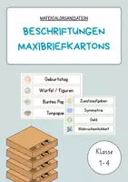 Vorschau - Lehrpläne/Lehrermaterial - Beschriftungen für Maxibriefkartons - Materialorganisation - Deckblatt