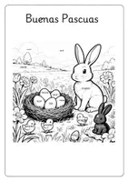 Vorschau - Arbeitsblätter - Buenas Pascuas- Frohe Ostern auf Spanisch! - Deckblatt