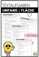 Vorschau - Arbeitsblätter - Materialpaket Umfang & Fläche – Rechteck & Quadrat | Mathe Grundschule | Arbeitsblätter, Merkhilfen & Aufgaben - Seite 1