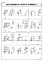 Vorschau - Arbeitsblätter - Rechengeschichten, 2 Versionen, Klasse 1 - Seite 2