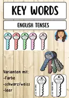 Vorschau - Merkblätter - Key words / Signalwörter für English tenses - Deckblatt