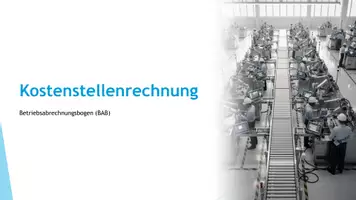 Vorschau - Stundenentwürfe - Kostenstellen(rechnung) mit Betriebsabrechnungsbogen - Seite 1