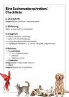 Vorschau - Fördermaterial/Inklusion - Checkliste Formulierungshilfen Tierbeschreibung/Suchanzeige - Seite 1