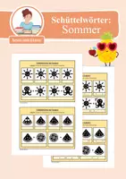 Vorschau - Arbeitsblätter - Schüttelwörter: Sommer & Sommerferien (Worträtsel) - Deckblatt