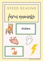 Vorschau - Quiz - Vokabeltraining; speed reading farm animals - Deckblatt