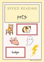 Vorschau - Quiz - Vokabeltraining; speed reading pets; Blitzlesen Tiere - Deckblatt