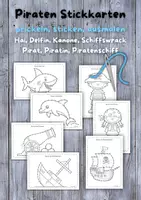 Vorschau - Stationenlernen - 🏴☠️🧵 Kunst Piraten Stickbilder Stickvorlagen Meer Sommer - Deckblatt