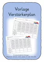 Vorschau - Fördermaterial/Inklusion - individueller Verstärkerplan 6 Vorlagen - Deckblatt