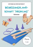 Vorschau - Stationenlernen - Bewegungslandschaft Frühling / Ostern - Deckblatt