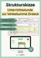 Vorschau - Stundenentwürfe - Unterrichtsstunde (Planung) Winkelsumme im Dreieck - Deckblatt