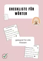 Vorschau - Fördermaterial/Inklusion - Checkliste Wortregeln - Deckblatt