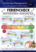 Vorschau - Spiele - Feriencheck: Winterferien Barometer, Ferienrückblick für die digitale Tafel - Deckblatt