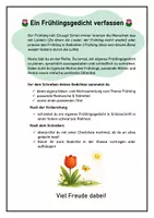 Vorschau - Arbeitsblätter - Ein Frühlingsgedicht verfassen (Deutsch 5-6) - Seite 1