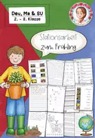 Vorschau - Stationenlernen - Frühling Stationsarbeit | Deutsch Mathe Sachunterricht Klasse 1-2 - Deckblatt