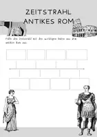 Vorschau - Arbeitsblätter - Zeitstrahl Antikes Rom – Wichtige Daten ordnen (inkl. Lösung) - Deckblatt