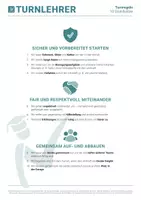 Vorschau - Merkblätter - Die 10 wichtigsten Regeln im Schulturnen - Deckblatt