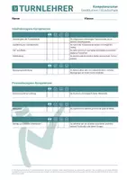 Vorschau - Arbeitsblätter - Kompetenzraster Turnen – Grundschule, Unter-, Mittel- und Oberstufe - Deckblatt