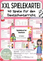 Vorschau - Stundenentwürfe - Spielekartei Deutsch - 40 sofort einsetzbare Spiele für die Grundschule – motivierend, differenziert & ohne Vorbereitungsaufwand - Deckblatt