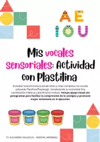 Vista previa - Hojas de trabajo - MIS PRIMERAS VOCALES SENSORIALES - Portada