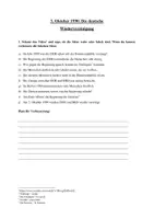 Vorschau - Arbeitsblätter - Deutsche Wiedervereinigung - Deckblatt