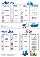 Vorschau - Arbeitsblätter - Englisch: vehicles (Würfelvorlage) - Seite 2