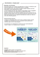 Vorschau - Arbeitsblätter - Englisch: simple past (Würfelvorlage) - Seite 1