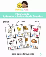 Vista previa - Juegos / Gamificación - Tarjetas de animales con sonidos — Conciencia fonológica y vocabulario | 44 tarjetas imprimibles - Portada