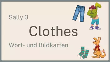 Vorschau - Merkblätter - Sally 3 "Clothes" (Wort- und Bildkarten) - Englisch Kl. 3 - Seite 1