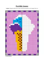 Vorschau - Arbeitsblätter - Materialpaket: Pixel-Bilder (Symmetrie / Pixel-Art) - Seite 3