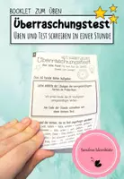 Vorschau - Mal- und Bastelvorlagen - Präteritum - Pädagogisch sinnvoller Überraschungstest - Deckblatt