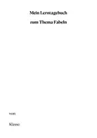 Vorschau - Anderer Materialtyp - Lerntagebuch zur Einheit „Fabeln“ - Deckblatt